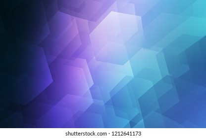 Dark Pink, Blue vector layout with hexagonal shapes. Design in abstract style with hexagons. Beautiful design for your business advert.