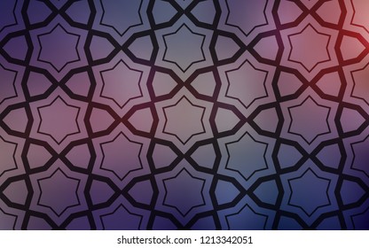 Dark Pink, Blue vector layout with bright stars. Blurred decorative design in simple style with stars. Template for sell phone backgrounds.