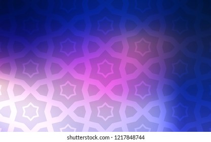 Dark Pink, Blue vector layout with bright stars. Shining colored illustration with stars. Template for sell phone backgrounds.