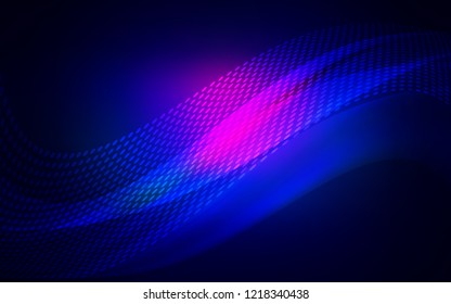 Dark Pink, Blue vector layout with circles, lines. Abstract illustration with colorful discs and triangles. Pattern for ads, leaflets.
