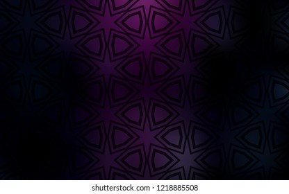 Dark Pink, Blue vector layout with bright stars. Modern geometrical abstract illustration with stars. Pattern for wrapping gifts.
