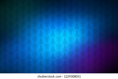 Dark Pink, Blue vector layout with lines, triangles. Abstract gradient illustration with triangles, lines. Modern template for landing page.