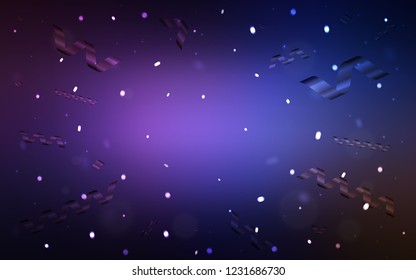 Dark Pink, Blue vector layout with festival confetti. Blurred decorative design in anniversary style with confetti. The pattern can be used for new year ad, booklets.