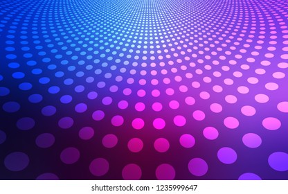 Dark Pink, Blue vector layout with circle shapes. Illustration with set of shining colorful abstract circles. Pattern can be used for ads, leaflets.