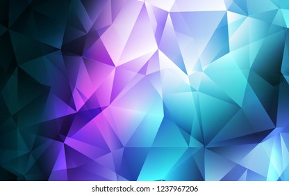 Dark Pink, Blue vector layout with lines, triangles. Decorative design in abstract style with triangles. The template can be used as a background.