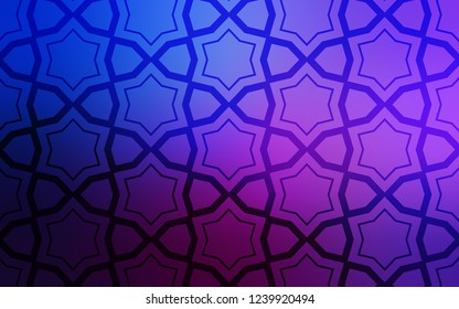 Dark Pink, Blue vector layout with bright stars. Glitter abstract illustration with colored stars. Best design for your ad, poster, banner.