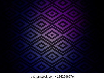 Dark Pink, Blue vector layout with lines, rectangle. Colorful lines, squares on abstract background with gradient. Pattern for websites, landing pages.