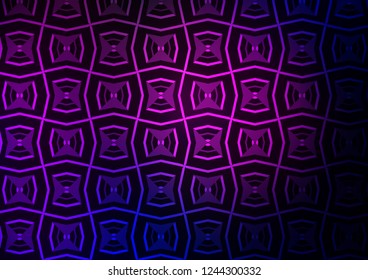 Dark Pink, Blue vector layout with flat lines. Lines on blurred abstract background with gradient. Smart design for your business advert.