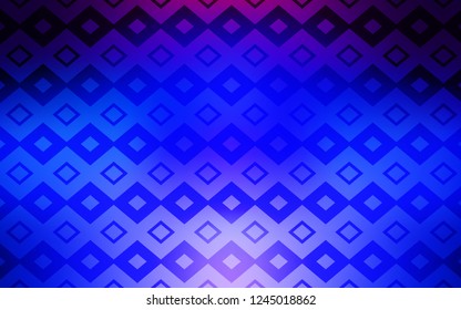Dark Pink, Blue vector layout with lines, rectangles. Abstract gradient illustration with rectangles. Modern template for your landing page.