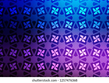 Dark Pink, Blue vector layout with lines, rectangles. Decorative design in abstract style with lines, cubes. Pattern for busines ad, booklets, leaflets