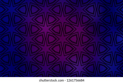 Dark Pink, Blue vector layout with bright stars. Decorative illustration with stars on abstract template. Pattern for wrapping gifts.