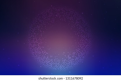 Dark Pink, Blue vector layout with cosmic stars. Modern abstract illustration with Big Dipper stars. Smart design for your business advert.