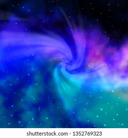 Dark Pink, Blue vector layout with bright stars. Colorful illustration in abstract style with gradient stars. Design for your business promotion.