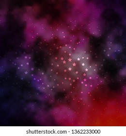 Dark Pink, Blue vector layout with bright stars. Colorful illustration with abstract gradient stars. Theme for cell phones.