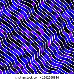 Dark Pink, Blue vector layout with wry lines. Colorful abstract illustration with gradient curves. Pattern for commercials, ads.