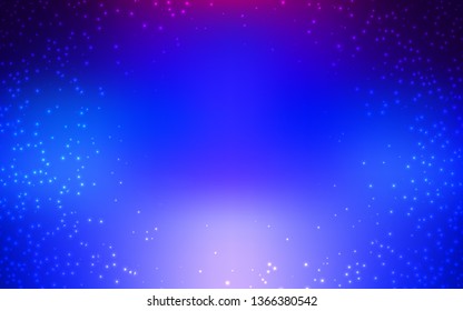 Dark Pink, Blue vector layout with cosmic stars. Modern abstract illustration with Big Dipper stars. Smart design for your business advert.