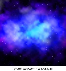 Dark Pink, Blue vector layout with bright stars. Colorful illustration in abstract style with gradient stars. Pattern for wrapping gifts.