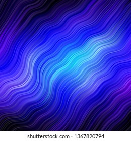 Dark Pink, Blue vector layout with wry lines. Gradient illustration in simple style with bows. Pattern for websites, landing pages.
