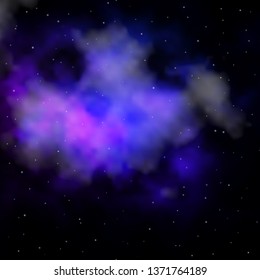Dark Pink, Blue vector layout with bright stars. Colorful illustration in abstract style with gradient stars. Design for your business promotion.