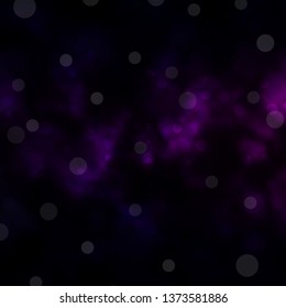 Dark Pink, Blue vector layout with circles. Illustration with set of shining colorful abstract spheres. Pattern for business ads.