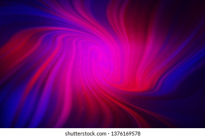 Dark Pink, Blue vector layout with cosmic stars. Glitter abstract illustration with colorful cosmic stars. Pattern for futuristic ad, booklets.