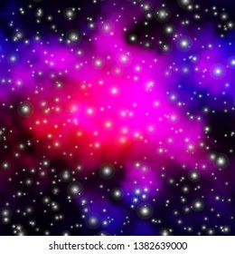 Dark Pink, Blue vector layout with bright stars. Modern geometric abstract illustration with stars. Pattern for websites, landing pages.