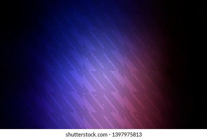 Dark Pink, Blue vector layout with flat lines. Colorful shining illustration with lines on abstract template. Best design for your ad, poster, banner.