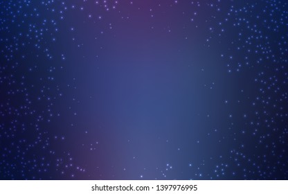 Dark Pink, Blue vector layout with cosmic stars. Shining illustration with sky stars on abstract template. Pattern for astronomy websites.