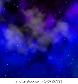 Dark Pink, Blue vector layout with bright stars. Decorative illustration with stars on abstract template. Design for your business promotion.