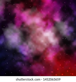 Dark Pink, Blue vector layout with bright stars. Decorative illustration with stars on abstract template. Pattern for new year ad, booklets.