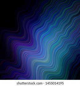 Dark Pink, Blue vector layout with curved lines. A shining illustration, which consists of curved lines. Elegant pattern for a brand book.