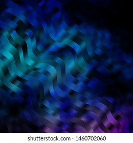 Dark Pink, Blue vector layout with wry lines. Illustration in halftone style with gradient curves. Pattern for websites, landing pages.