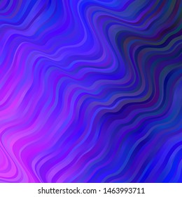 Dark Pink, Blue vector layout with wry lines. Gradient illustration in simple style with bows. Pattern for websites, landing pages.