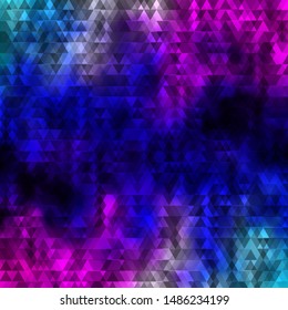 Dark Pink, Blue vector layout with lines, triangles. Abstract gradient design with colorful triangles. Pattern for commercials.