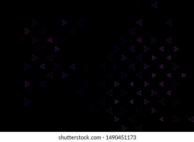 Dark Pink, Blue vector layout with lines, triangles. Beautiful illustration with triangles in nature style. Modern template for your landing page.
