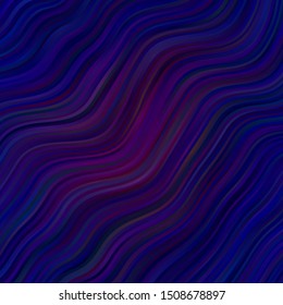 Dark Pink, Blue vector layout with wry lines. Abstract gradient illustration with wry lines. Pattern for websites, landing pages.