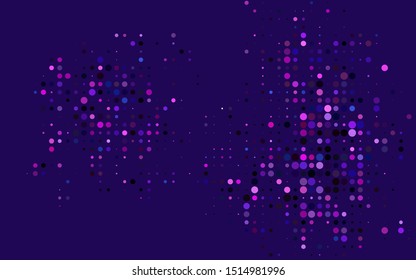 Dark Pink, Blue vector layout with circle shapes. Blurred bubbles on abstract background with colorful gradient. Pattern of water, rain drops.