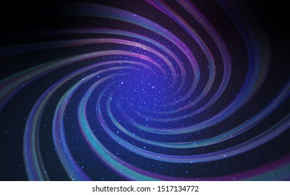 Dark Pink, Blue vector layout with cosmic stars. Space stars on blurred abstract background with gradient. Pattern for futuristic ad, booklets.