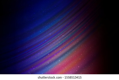 Dark Pink, Blue vector layout with cosmic stars. Glitter abstract illustration with colorful cosmic stars. Template for cosmic backgrounds.