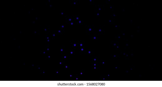 Dark Pink, Blue vector layout with bright stars. Modern geometric abstract illustration with stars. Pattern for new year ad, booklets.
