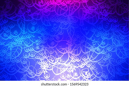 Dark Pink, Blue vector layout with restaurant food. Glitter abstract sketch with gourmet food. Pattern for ad, booklets, leaflets of restaurants.