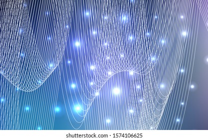 Dark Pink, Blue vector layout with festival confetti. Beautiful colored illustration with ribbon in celebration style. The pattern can be used for new year ad, booklets.