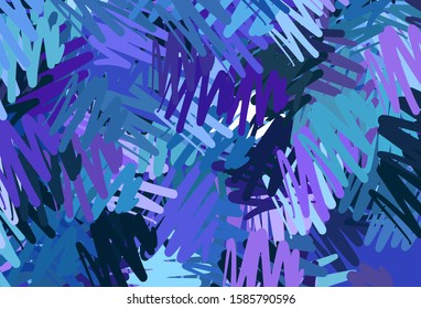 Dark Pink, Blue vector layout with flat lines. Shining colored illustration with sharp stripes. Pattern for ad, booklets, leaflets.