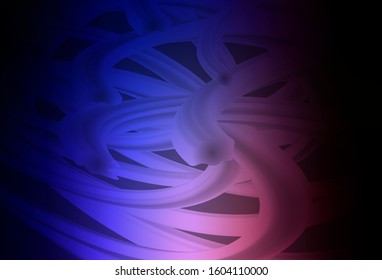 Dark Pink, Blue vector layout with curved lines. A sample with colorful lines, shapes. Brand new design for your ads, poster, banner.
