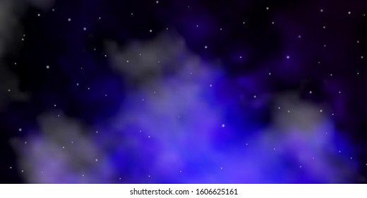 Dark Pink, Blue vector layout with bright stars. Modern geometric abstract illustration with stars. Pattern for new year ad, booklets.