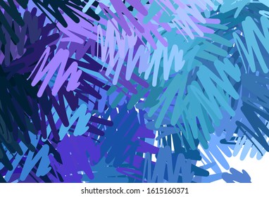 Dark Pink, Blue vector layout with flat lines. Shining colored illustration with sharp stripes. Pattern for ad, booklets, leaflets.
