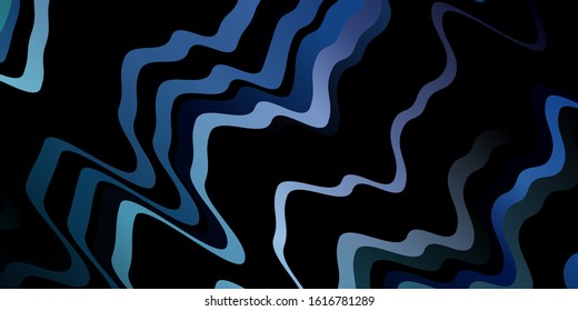 Dark Pink, Blue vector layout with curves. Abstract gradient illustration with wry lines. Smart design for your promotions.