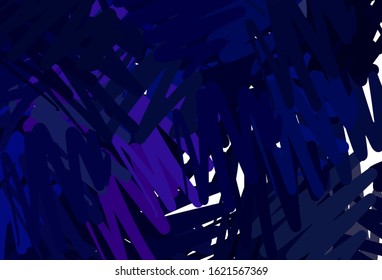 Dark Pink, Blue vector layout with flat lines. Shining colored illustration with sharp stripes. Pattern for ad, booklets, leaflets.