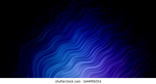Dark Pink, Blue vector layout with wry lines. Abstract illustration with bandy gradient lines. Smart design for your promotions.