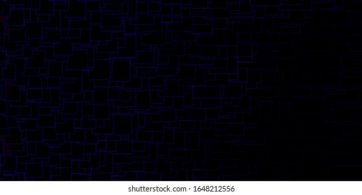 Diseño vector azul oscuro con líneas, rectángulos. Ilustración con un conjunto de rectángulos de degradado. Plantilla moderna para la página de inicio.